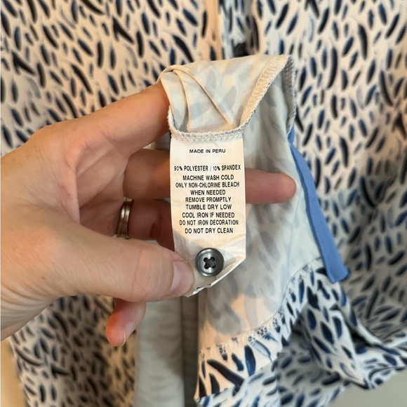 Greyson Golf Performance Polo Shirt Sz XXL Blue Feathers - Picture 6 of 6